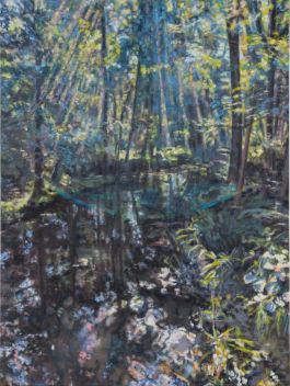 untitled 2025 (Spreewald 4), Öl auf Leinwand, 120 x 90 cm